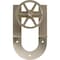 Ekena Millwork Premium Wagon Wheel Horseshoe Roller Hanger w/ Bolts for Barn Door for 2 1/4" Doors, White Bronze GB60015R2WWZ - alternate 2
